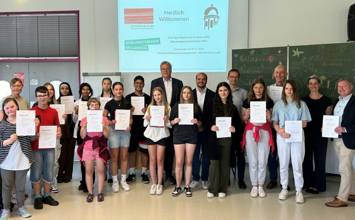 Preise des Landtags für Kraichgau-Realschule und Steinbergschule