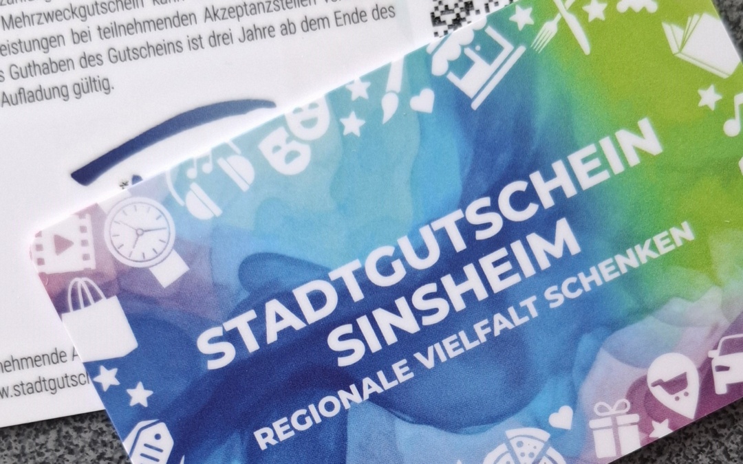 Stadtgutschein Sinsheim – das ideale Geschenk!