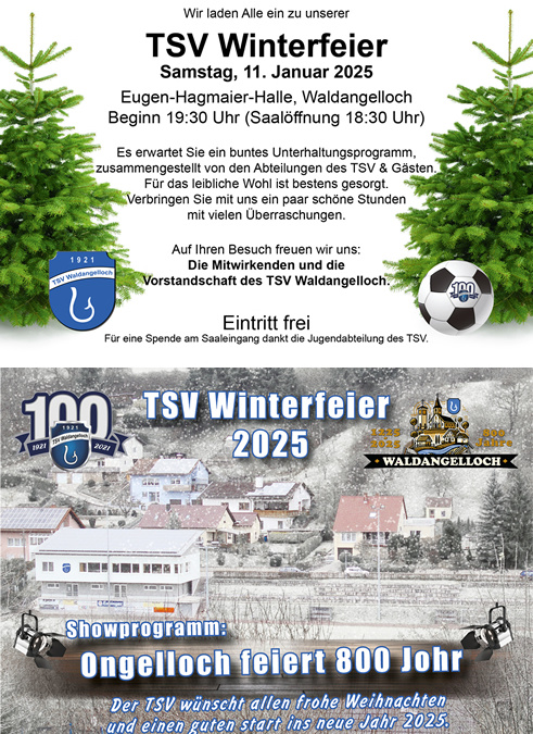 Winterfeier beim TSV Waldangelloch